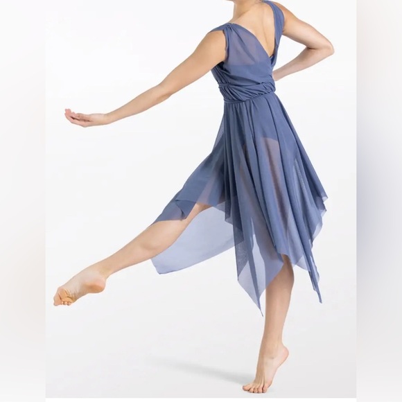 Mesh Handkerchief Hem Dress - Picture 2 of 2